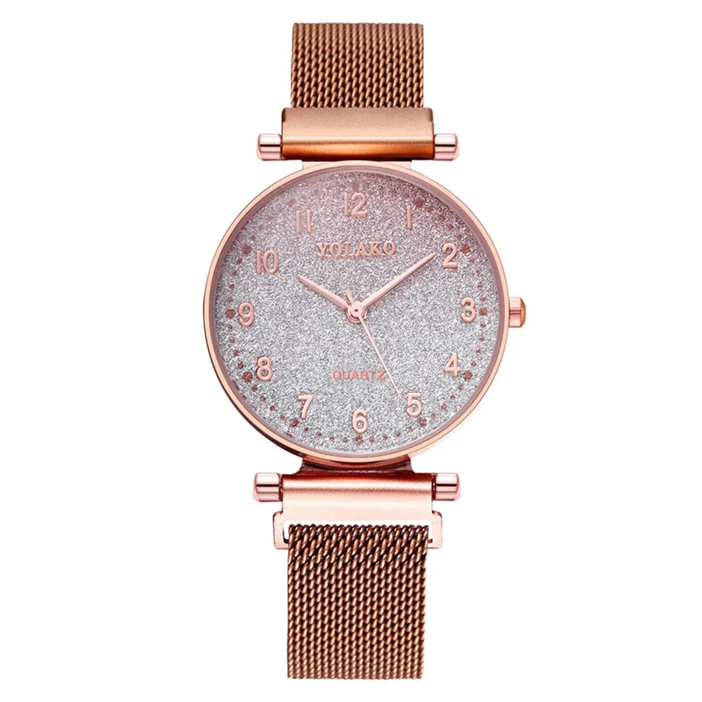 

New Style Cool Magnet Milan with Women's Fashion Watch Stars Fashion Luxury Gradient Color Quartz Watch Women's