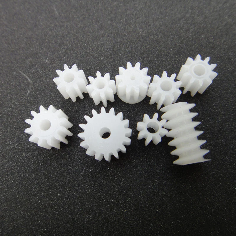 15 Kinds Plastic Worm Gear Set Gear Package for 1.5mm/2mm/3mm Main Shaft 7/8/9/10/12/14/16/18 Teeth Parts
