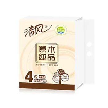 

4 Pieces Primary Wood Pulp Pumping Paper 100 Pumping 3 Layers Tissue Paper Toilet Paper Pumping Napkin Paper