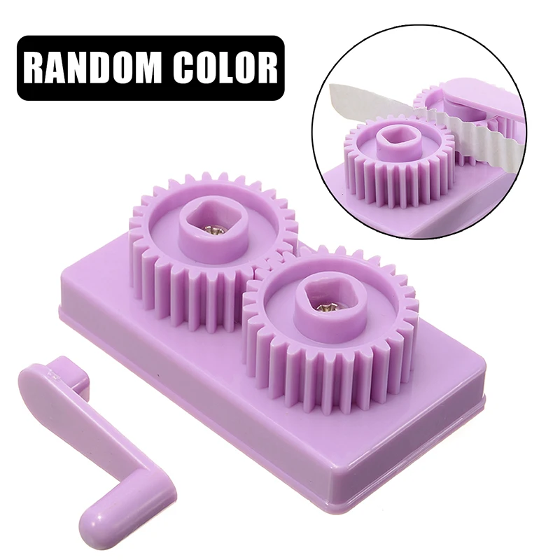 21.5 Plásticos Nuevo papel Quilling Crimper Machine Crimping Paper Craft Quilled Tool DIY Art Desmontable Operating Crank Fold and Wave Effect 45 12mm 