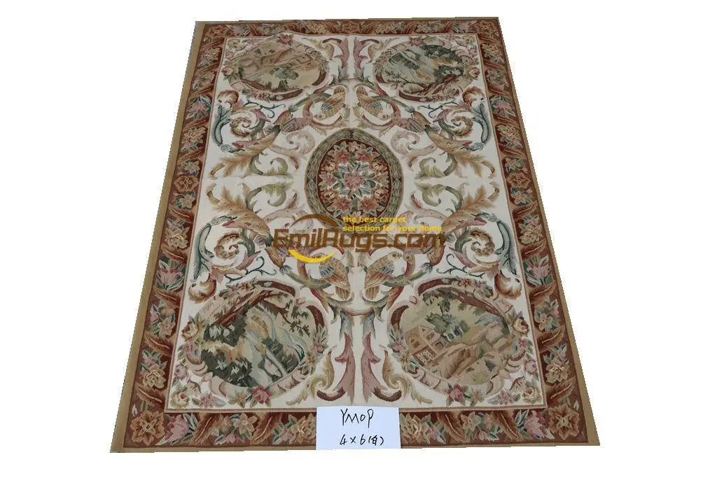 Ковер aubusson ручной работы большой ковер для гостиной и спальни 122CMX183CM (4 'x 6') m