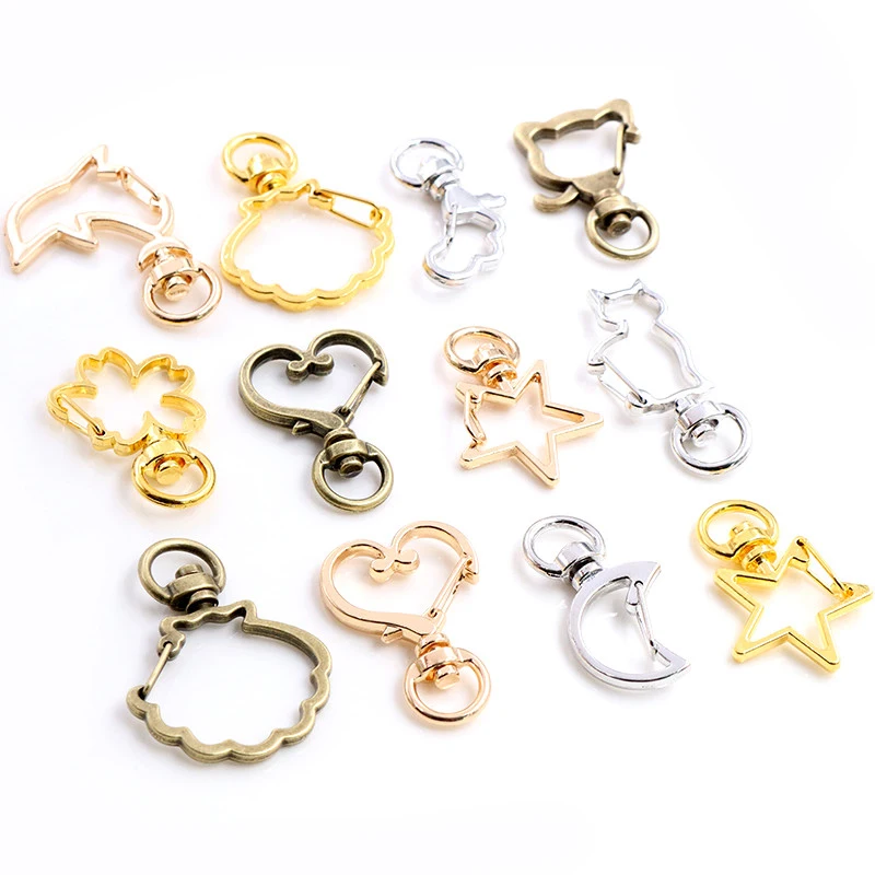 10pcs/lot Snap Hook Trigger Clips Buckles For Keychain Lobster Lobster Clasp Hooks for Necklace Key Ring ClaspDIY Making