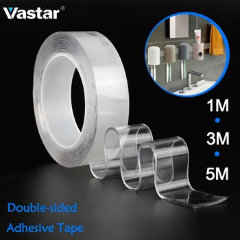 

1M/5M Nano Magic Tape Double Sided Tape Transparent No Trace Acrylic Reuse Waterproof Adhesive Tape Cleanable Home Improvemen