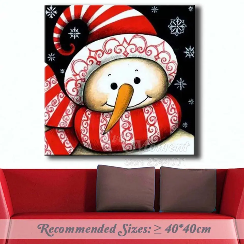 Ever Moment Алмазная вышивка крестиком Снеговик Рождественская красная шляпа полный квадратный алмаз DIY 5D мозаика Рукоделие Ремесла ASF977