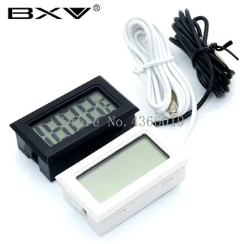 

1Pcs LCD Digital Thermometer Waterproof Freezer Aquarium thermometer 2 Seconds digital Sensor Weather Station
