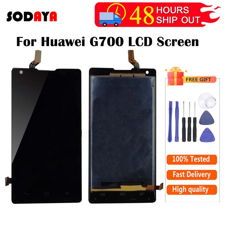 Для Huawei Ascend G700 G700-T00 G700-U00 G700-U10 LCD дисплей + сенсорный экран дигитайзер Бесплатная