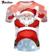 3D футболка Рождественская мужская летняя футболка с принтом Санта Клауса мужские повседневные топы уличная одежда мужская Рождественская футболка