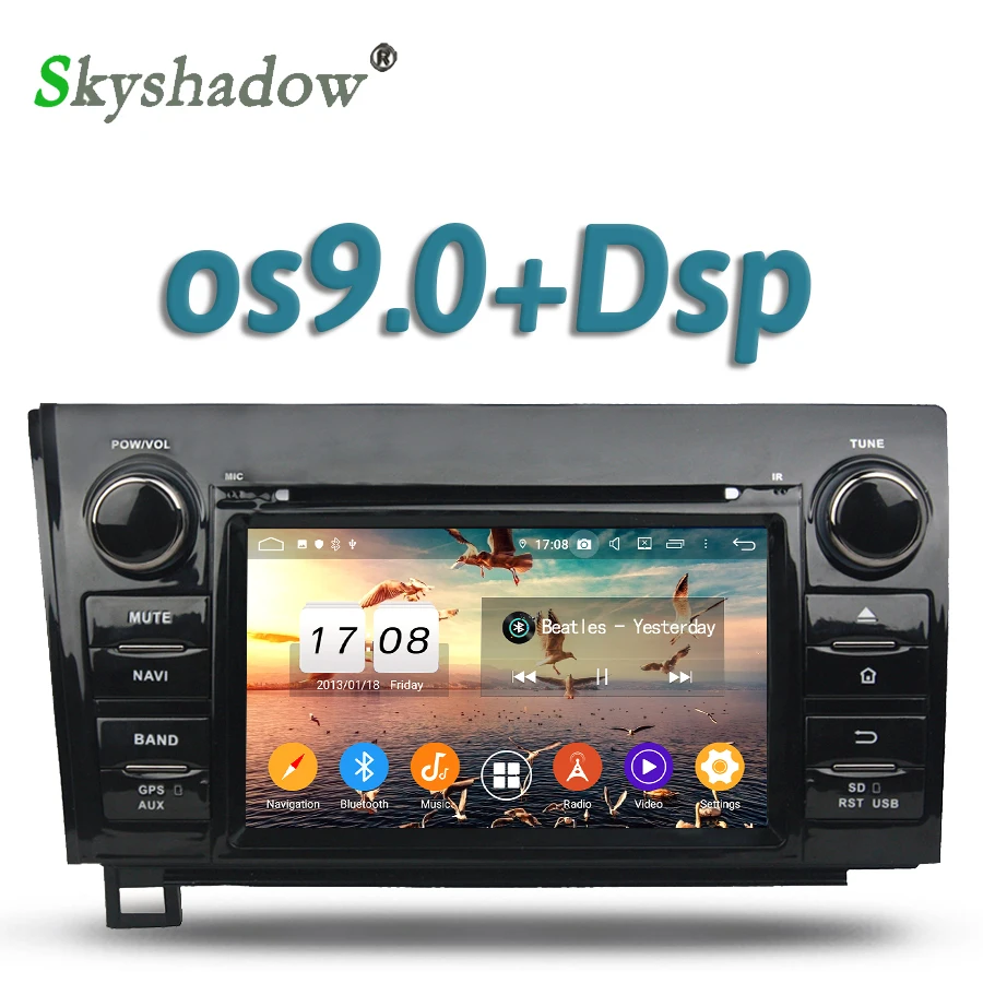 Clearance DSP Android 9.0 4GB + 32GB 8Core Car DVD Player GPS map RDS Radio wifi Bluetooth 4.2 for Toyota Sequoia Tundra 2010 2011 2012 0