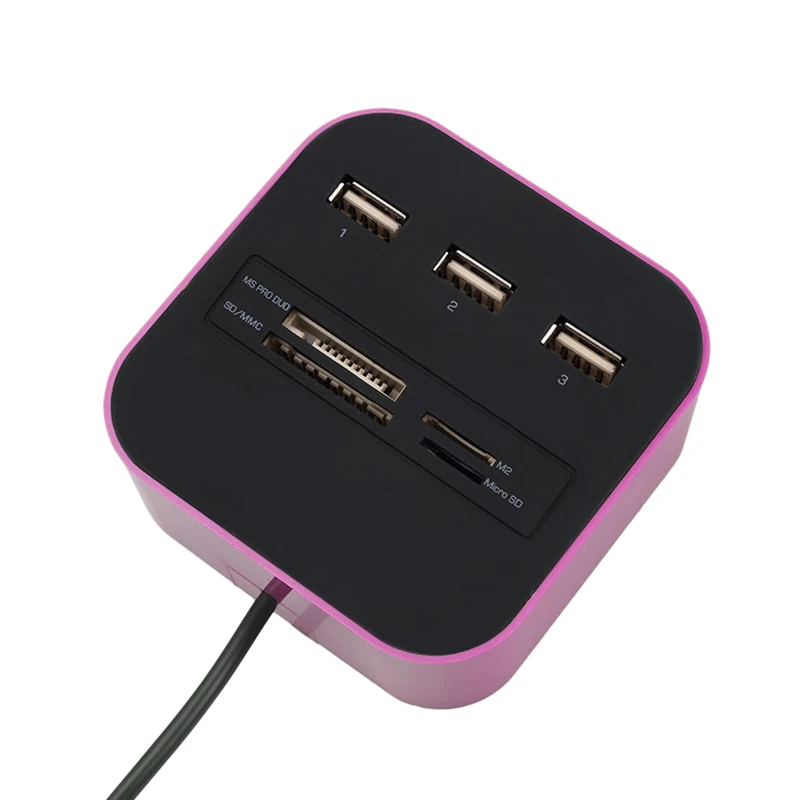 Usb-хаб 3 порта USB 2,0 концентратор USB разветвитель адаптер питания для iMac компьютер Ноутбук аксессуары сплиттер адаптер с TF кард-ридером