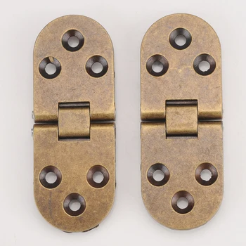 

Myhomera 2Pcs Flap Folding Hinges Hidden Hinge Cabinet Table Doors Thicken Zinc Alloy DIY Furniture Concealed Support Screws