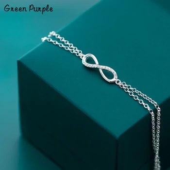 

925 Silver Infinite Bracelet Punk Jewelry Charm Bracelet Bijoux Minimalism Bangles Vintage Joyas Boho Silver Bangles for women