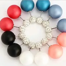 Корейская версия сережек, матовые Двухсторонние серьги с шариками, Большие Позолоченные Серьги, Взрывные Модели