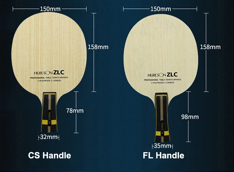 Huieson Professional Table Tennis Training Blade 5 Plywood 2 Ply ZL Carbon Fiber Ping Pong Blade for Table Tennis Racket DIY (2)