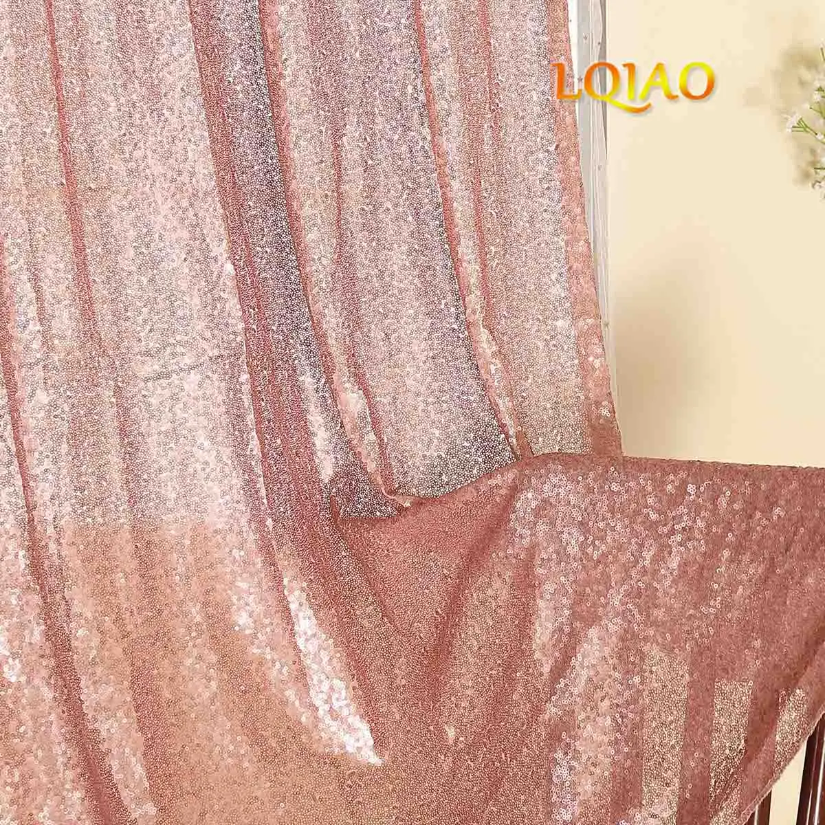Matte Blush LQIAO блесток проходы пол Бегун-белый 4FTX15FT Свадебный прохода бегун Серебряный ковер из блесток бегун для романтического свадебного украшения - Цвет: Matte Blush