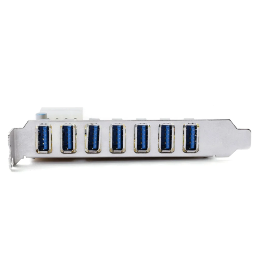 Добавить на сверхскорости USB 3,0 адаптер Черный концентратор 7 Порты и разъёмы PCI-E PCI Express внутренняя 5V 4 Pin-код карты расширения настольный мини