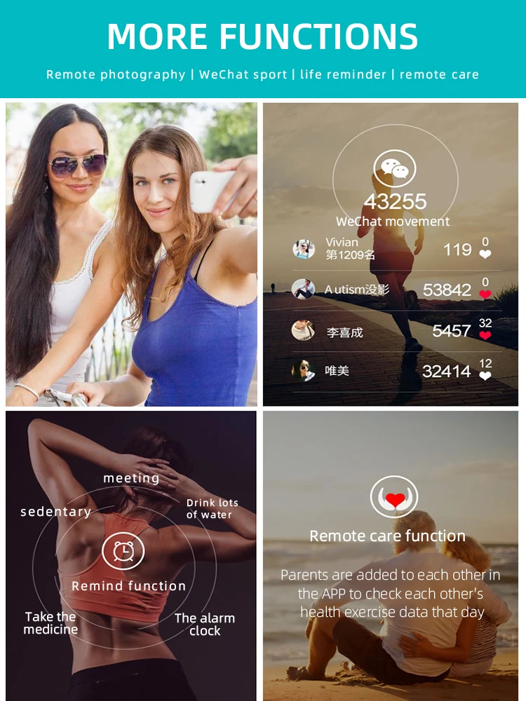 S10 Weather Display Camera Music Control ECG+PPG Heart Rate Blood Pressure Oxygen Monitor bluetooth Sport Smart Watch