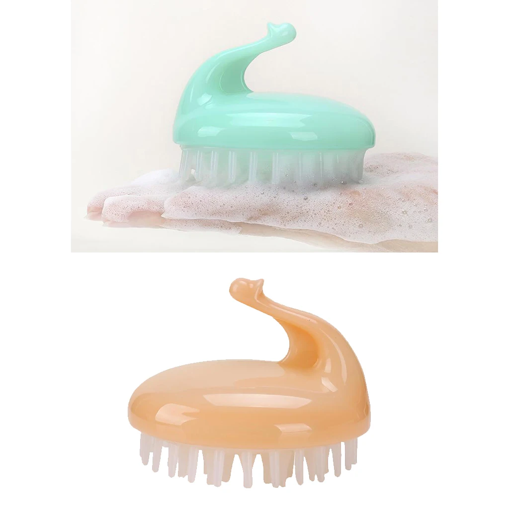 Baby Kids Manual Shampoo Brush Scalp Massage Brush Soft Silicone Exfoliate for Wife Gifts