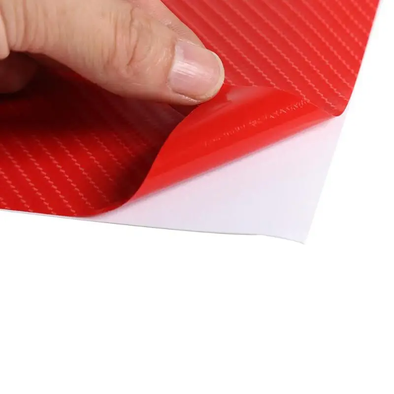 VODOOL Red 4D Carbon Fiber Vinyl Car Stickers Auto Motorcycle Wrap Sheet Roll Film Decor Sticker Decals Car Styling Accessories