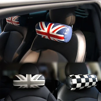 

car Soft pillows neck support leather universal car headrest union jack version