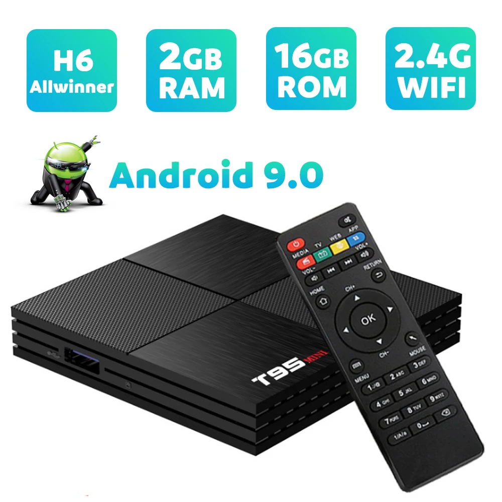 

Smart TV Box Android 9.0 Wechip Allwinner H6 Quadcore 2G 16G 2.4G 100M WIFI 1080P 4K Support 3D 4K Media player