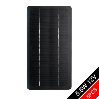 

12V 5.5W Flexible Solar Panels Cells Monocrystalline silicon Solar Charger for DIY Phone&Battery Solar Charger - 5PCS