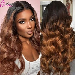 Body Wave Human Hair Lace Front Wig Colored Human Hair Wigs 1B 30 Honey Blonde Pre Plucked 1B Burgundy Wig For Women Human Hair