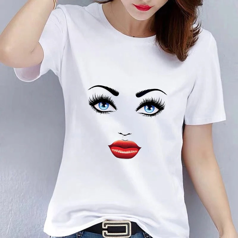 

Casual Versatile T shirt Sexy Woman T Shirt Color Studio T Shirt Fashion Modern Woman Graphic White T Shirt
