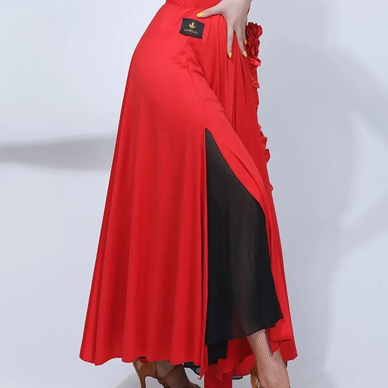 

Юбка для латиноамериканских танцев H2656, женская, профессиональная, для тренировок, выступлений, весенняя, новый стиль, танцевальные костюмы для корриды