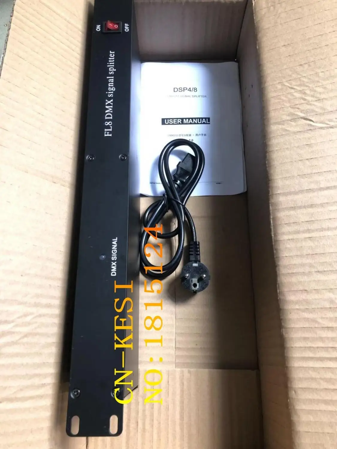 CN-KESI Hi-Q FL8 DMX сплиттер сигнала DMX512 сплиттер светильник разделитель усилителя сигнала 8 способ DMX Дистрибьютор для сценического оборудования