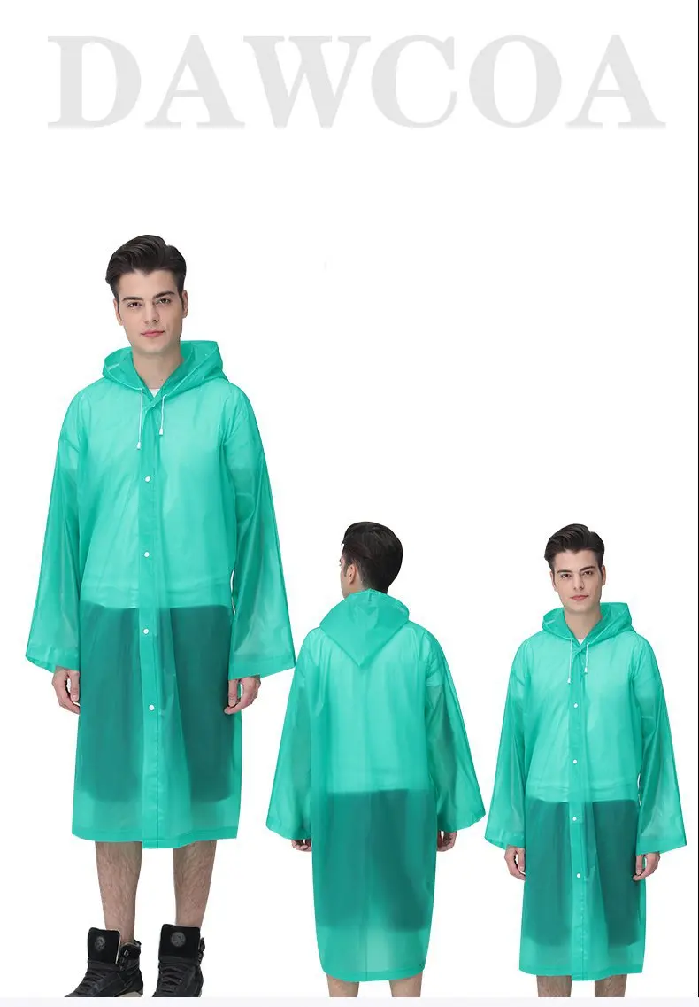 Poncho Antipioggia Trasparente Unisex - Impermeabile Con Cappuccio, Leggero E Portatile - Foto 9
