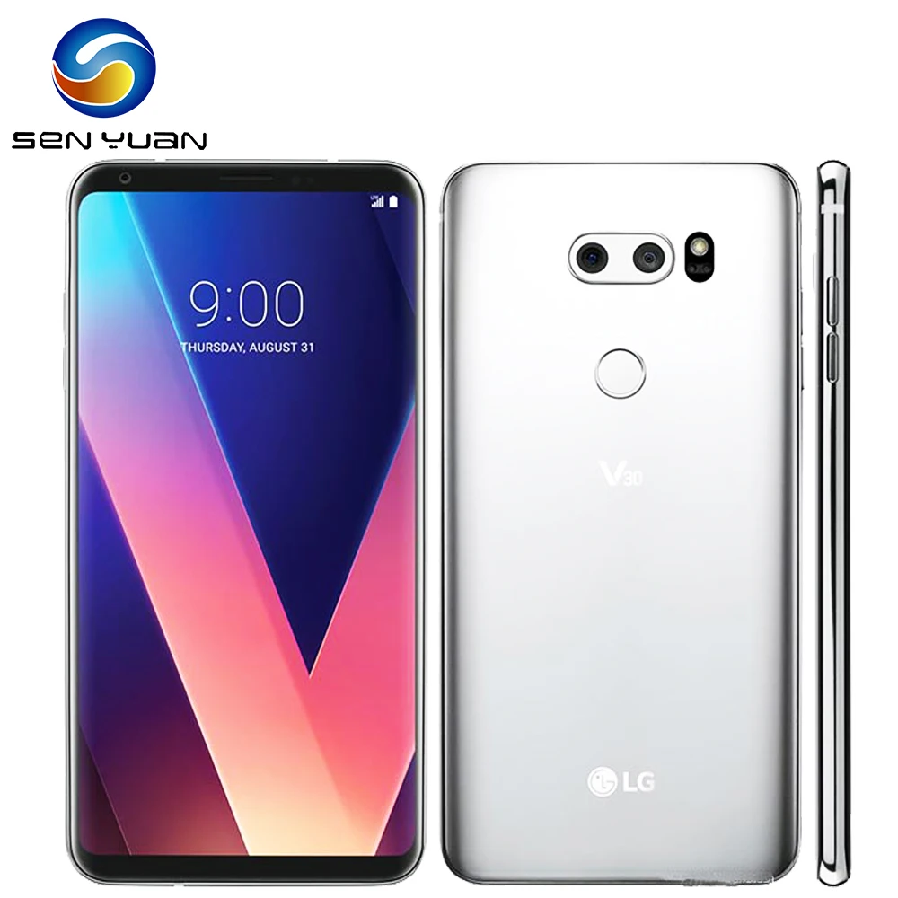 Original lg v30 octa núcleo 6.0 444gb ram 64/128g rom câmera traseira 16.0mp 3 câmera lte impressão digital desbloqueado celular