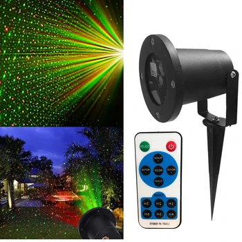 

Christmas Laser Projector Stars Red Green Blue Showers lights Outdoor Waterproof IP65 Garden Decoration Static Twinkle remote
