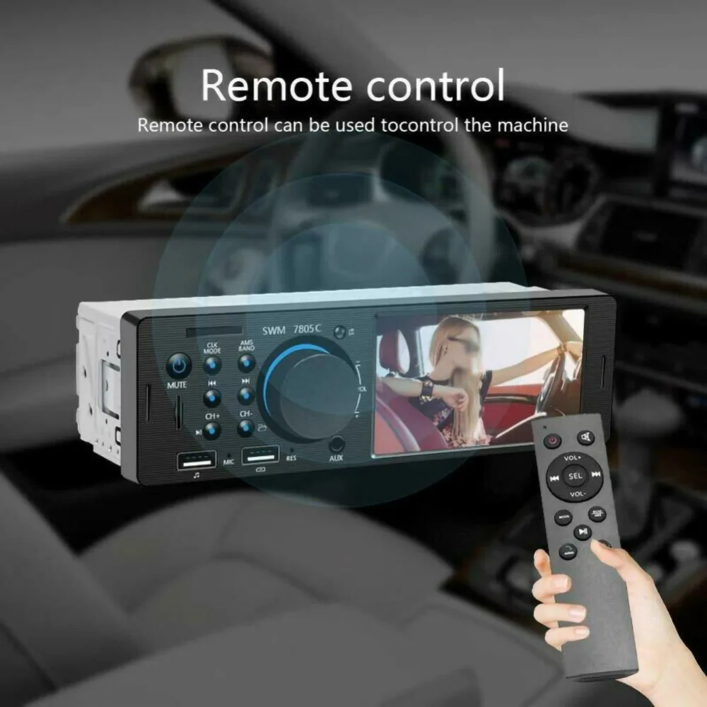 4," HD Din 1 Автомобильный сенсорный экран радио стерео Замена WMA Bluetooth AUX In-Dash MP5 Udisk FM Aux вход приемник Двойной USB