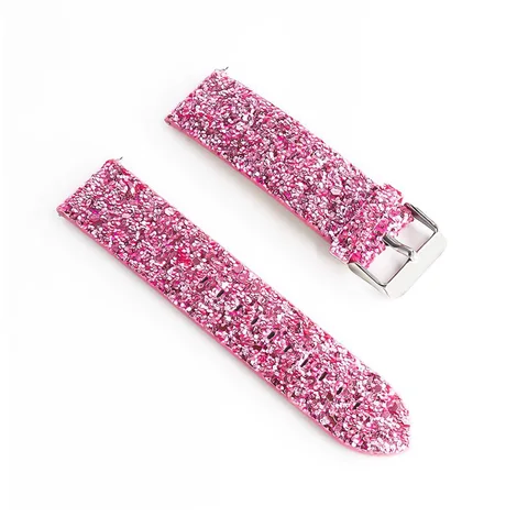 20mm Bling Leather Strap for Samsung Galaxy Watch 4 3 Classic Band 42mm 46mm 45/41mm Active 2 44/40mm Bracelet Sequins Belt