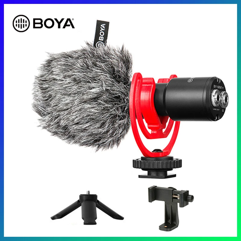 Boya By-mm1 + Video Microphone Super-cardioid Condenser Shotgun 