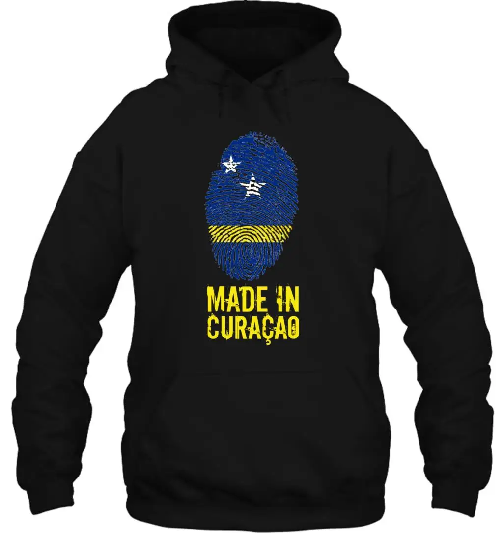 Мужская толстовка Curacao флаг отпечатков пальцев уникальный пользовательский Валентина Xxxl вечерние s женская уличная одежда