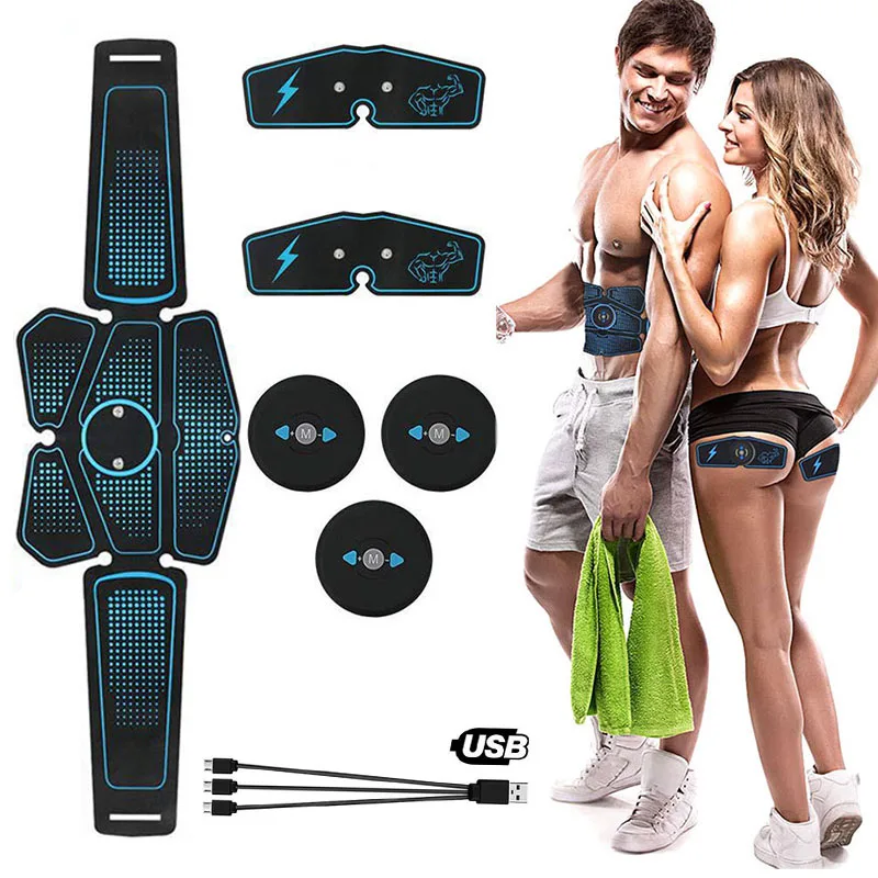 

Muscle Stimulator Body Slimming Massager Abdominal EMS Trainer Vibrating Belt Machine Electrostimulation Home Gym Equipment