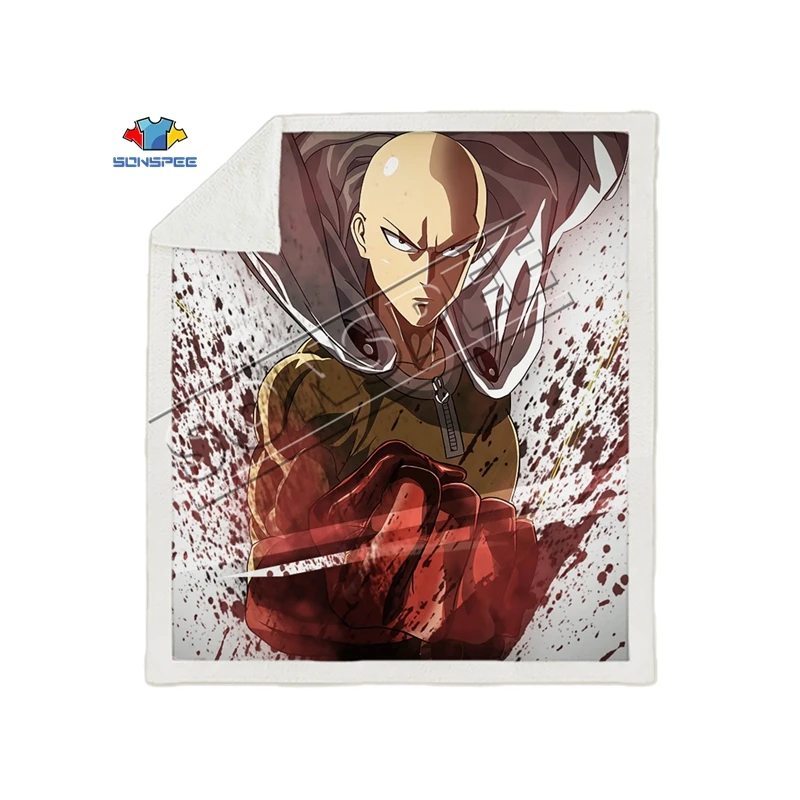 Аниме One PUNCH-MAN, Супермен, диван для путешествий, молодежное постельное белье, набивное одеяло с рисунком, покрывало для мальчиков и девочек, одеяло для путешествий - Color: 5
