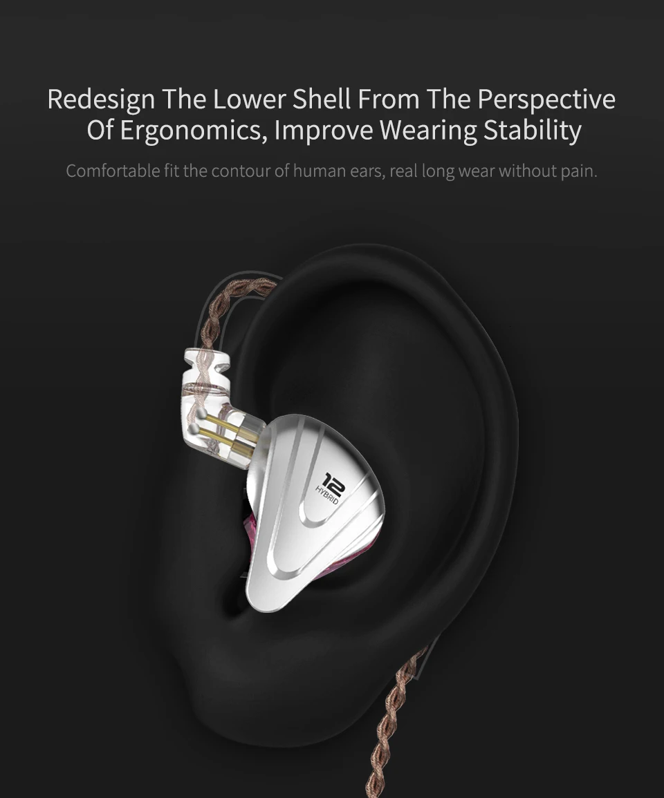 KZ ZSX Terminator Metal In Ear Earphones 12 Units Hybrid 5BA+1DD HIFI Bass Earbuds Headphones Noise Cancelling Headset Monitor best bluetooth headphones