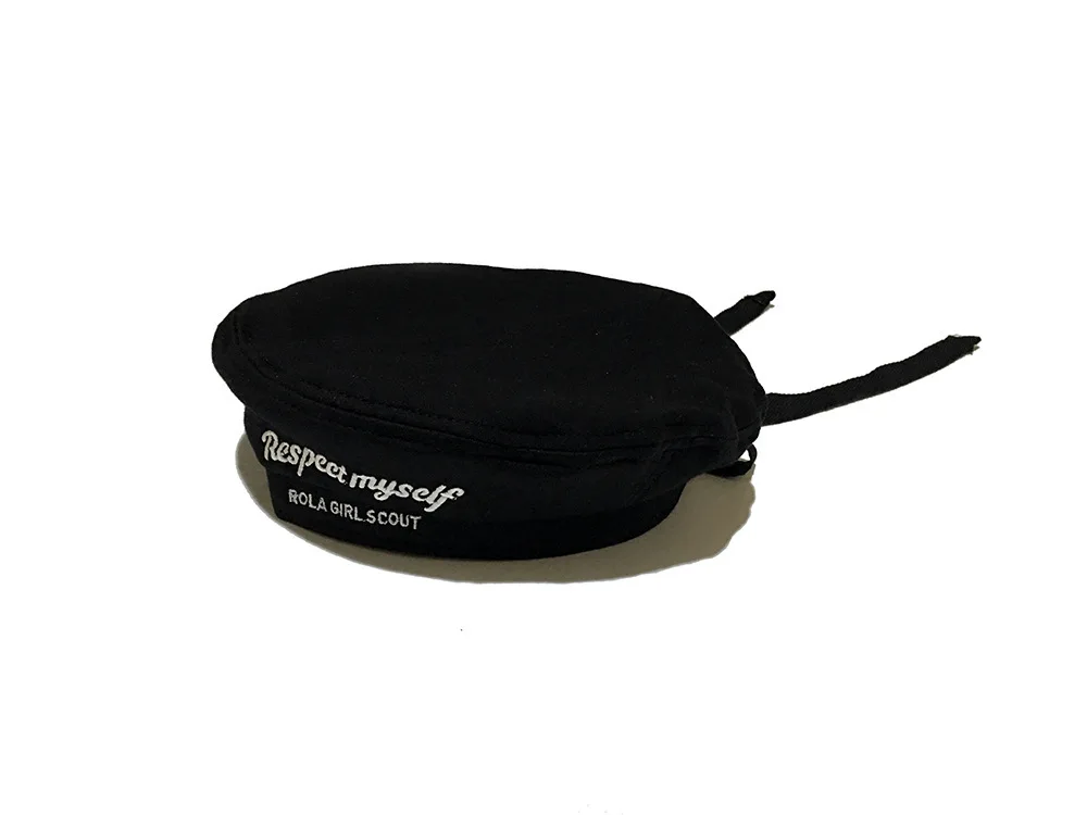 Autumn And Winter New Style Floral Embroidered Beret Korean-style Monochrome Painter Cap Short Brimmed Frilled Bow Beret Hat