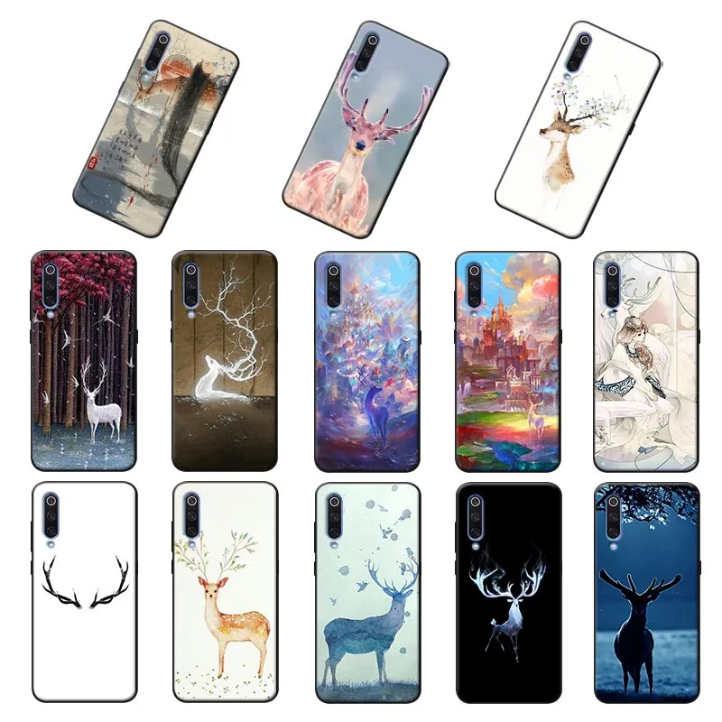 Animal deer for xiaomi mi 9 pro 9t se 8 pocophone f1 a3 mix 3 note 10 Soft Silicone Phone Case |