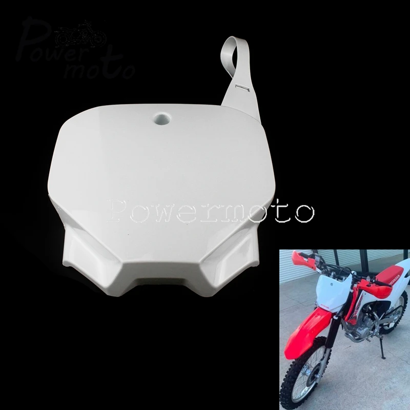 

White ABS Plastic Front Number Plate Name Plates Blank Board for Honda CRF150F CRF230F CRF 150 230 2003-2019 Dirt Pit Bike