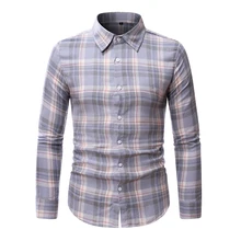 fashion mens casual plaid shirt plus size 5xl good quality mens shirts casual slim fit camisa social masculina