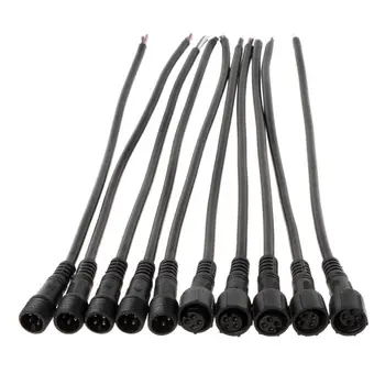 

5 Pairs Male to Female 4pin Wire Connector Waterproof Anti Dust Black Cable for LED Strips Light Lighting Electronics