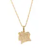 Cote D'Ivoire Map Pendant Necklace Ivory Coast Maps Necklaces Gold Color Map Jewelry For Women Men 1
