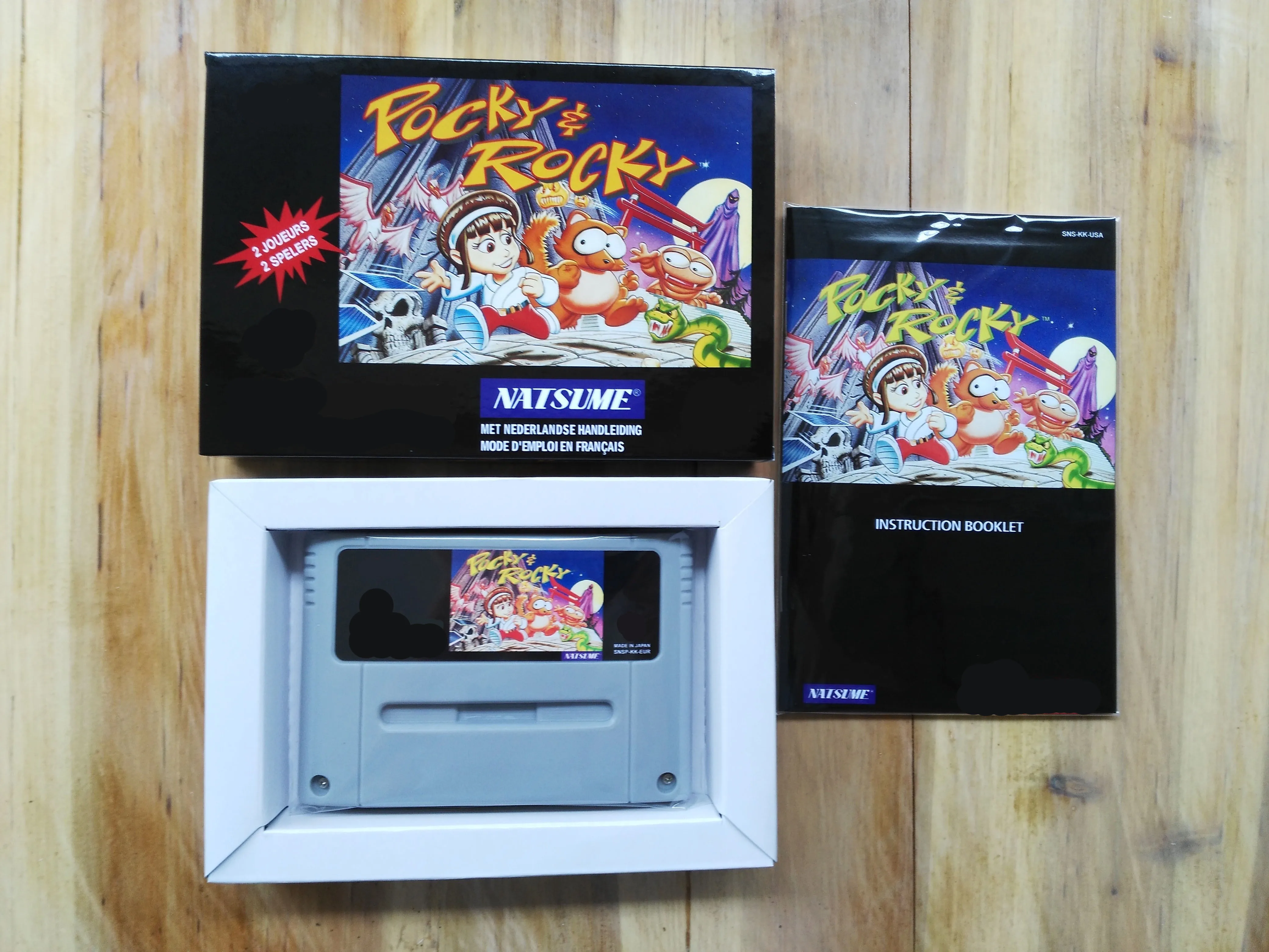 Giochi A 16Bit ** Pocky & Rocky 1 (Versione Pal!! Cartuccia Manuale Scatola!!)