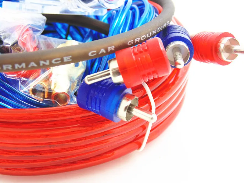 

Car Video And Audio Power Supply Sleeve Wire Audio Conversion Amplifier Connection Cable with Insurance Bile Audio Cable Subwoof