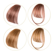 ALLAOSIFY зажатые в волосах челки парик Синтетический имитация челок блок волос обрезанный в волосы челка клип челка черный