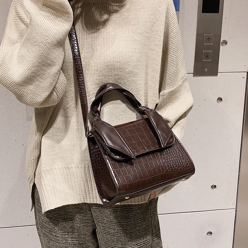 

Retro Stone Pattern PU Leather Crossbody Bags For Women 2020 High Capacity Shoulder Messenger Bag Female Travel Handbags