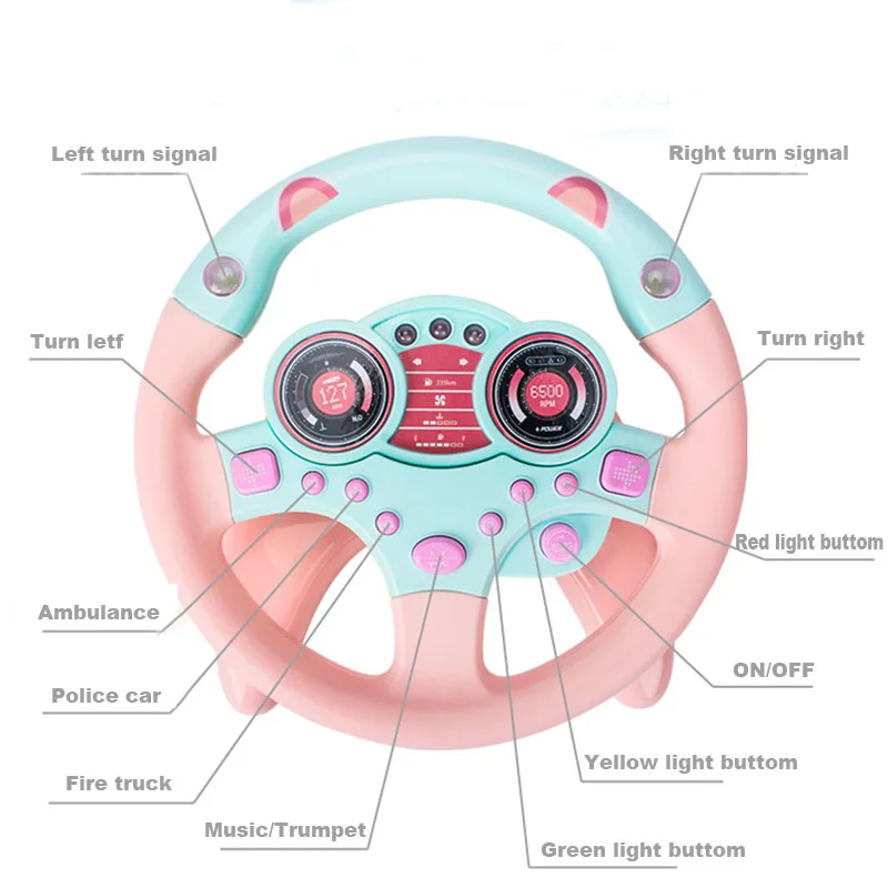 Детская игрушка с рулевым колесом английская версия Copilot рулевое колесо моделирование раннего детского образования